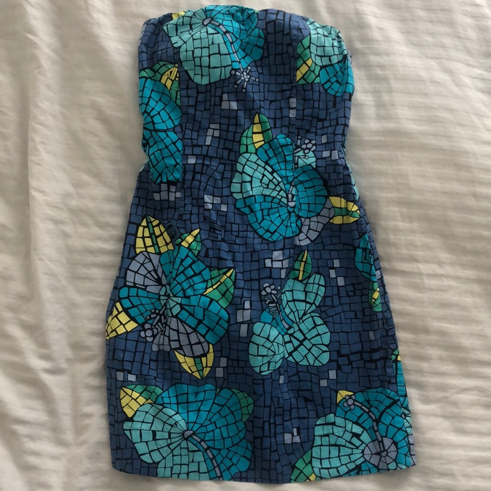 Lilly Pulitzer Molokini print strapless dress